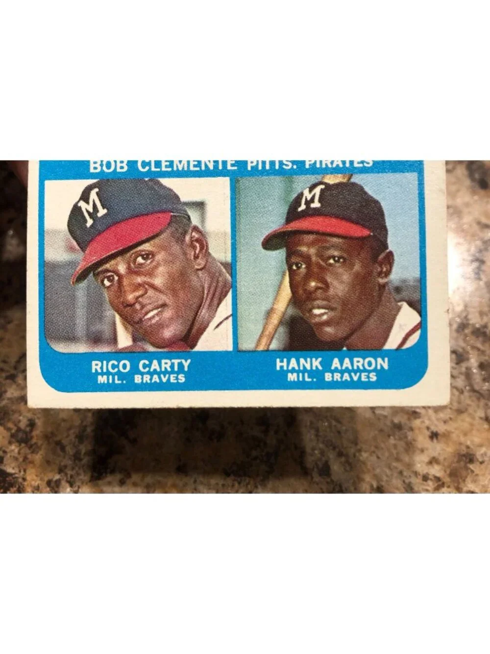1964 Topps Batting Leaders #2 Bob Clemente Hank Aaron Rico Carty - Picture 5 of 6
